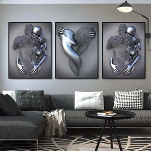 3pc Frameless Metal Figure Posters